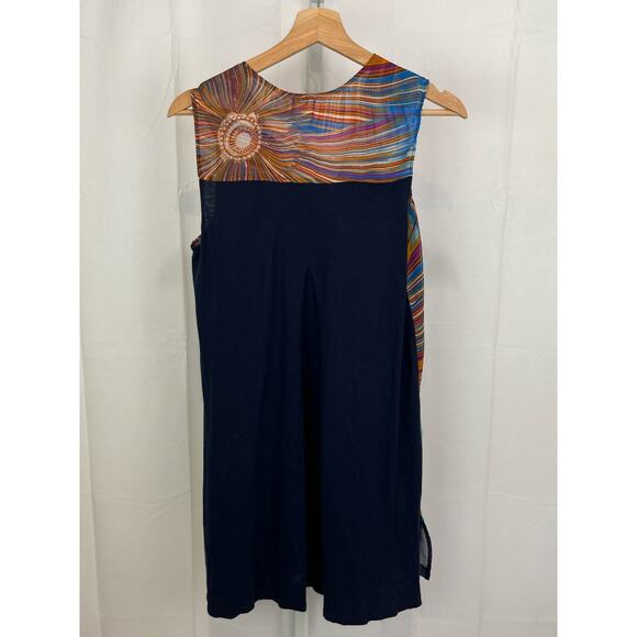 TINY XS Anthropologie Shoreline Sunburst Tunic Top Sleeveless Hi Low Multicolor - Picture 3 of 8